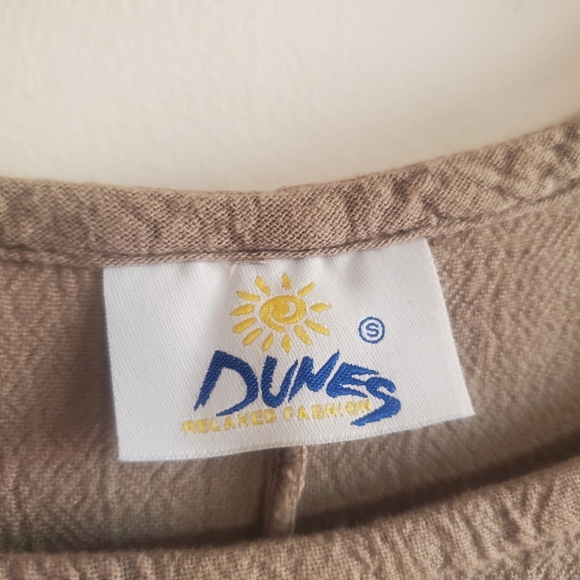 Dunes Relaxed Womens 100% cotton Cascade Maxi Dress Size S Lagenlook Artsy Beach - Picture 7 of 11